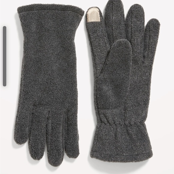 NWT OLD NAVY Text-Friendly Performance Fleece Gloves  Color: Pf Heather Grey - Picture 1 of 2